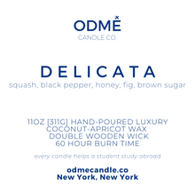 Load image into Gallery viewer, Delicata - ODMÉ Candle Co.